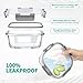 34pcs Glass Food Storage Containers with Lids Set, Airtight Glass Meal Prep Containers (17 Containers & 17 Lids), Leak Proof Lunch Container BPA-Free, Microwave, Oven, Freezer, Dishwasher Safe-Grey