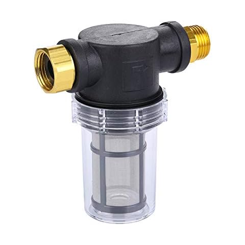 CREEXEON Sediment Filter Attachment Line Water Hose Filter with 100 mesh Stainless Mesh Screen,2Pcs O-Rings &2Pcs Gaskets,for Garden Hose Pressure Washer inlet RV Camping Car Wash Water Hose Cover