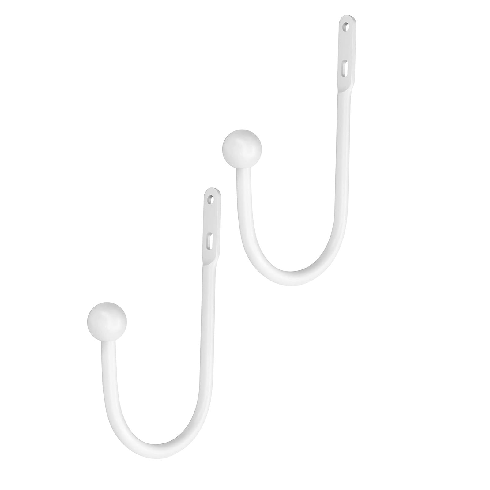 PANGBOER 2 / 4pcs Metal Curtain Holdbacks Wall Mounted Hook Drapery Door Hanger Tieback Hook Decorative Drapery Holdbacks Decorative