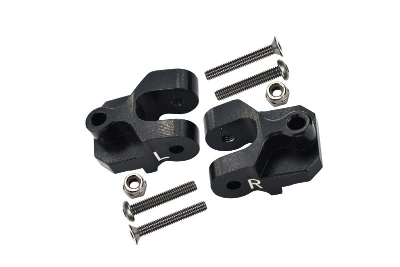 GPM for Losi 1:10 Baja Rey/Rock Rey/Hammer Rey U4 Upgrade Parts Aluminum Rear Lower Axle Mount Set for Suspension Links - 1Pr Set Black