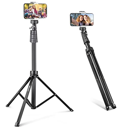 UBeesize 67'' Phone Tripod Stand & Selfie Stick Tripod, All in One Professional Cell Phone Tripod, Cellphone Tripod with Wireless Remote and Phone Holder, Compatible with All Phones/Cameras by UBeesize - Used condition - CA$20.71