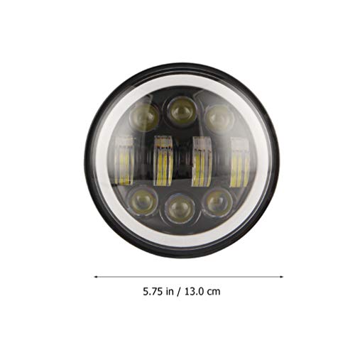 Farol de Motocicleta Redondo LED Anel Halo Ângulo Olhos Farol Motos Lâmpada para Motocicleta 5,75 po