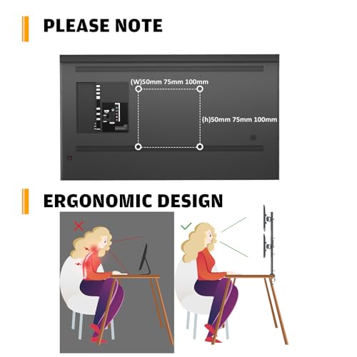 Image of HEMUDU Dual Monitor Articulating Desk Mount Arm Stand - Vertical Stack Screen Supports Two 13 to 34 Inch Computer Monitors with C Clamp