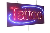 Algopix Similar Product 1 - Tattoo Sign TOPKING Signage LED Neon