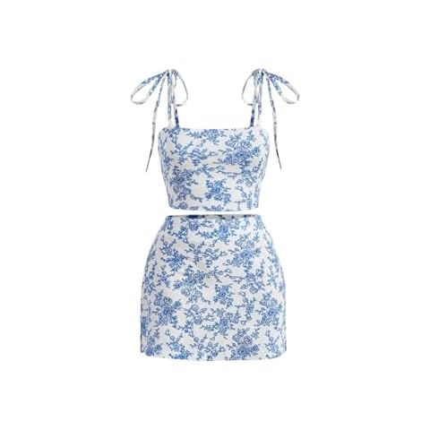 Floerns Plus Size Floral Skirt Suit Cover
