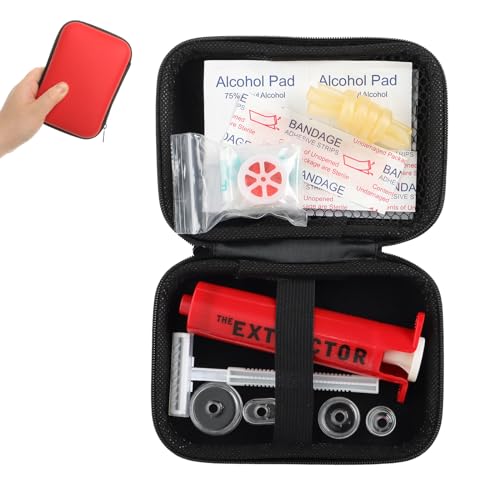 Gvhntk Kit de picadas de cobra, extrator de veneno, bomba de sucção, kit de mordida de emergência, s