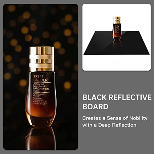 Beiyang Acrylic Reflective Display Board For Product Photography, White & Black 12 X 12 Inch Reflector Boards For Product Table Top Photo Shooting, Reflection Photography Background Prop #TOP2