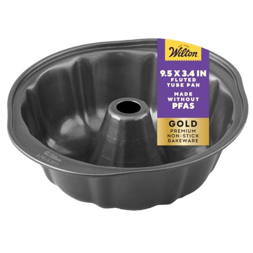 Wilton Gold Non-Stick 9.49 In Fluted Tube Cake Pan