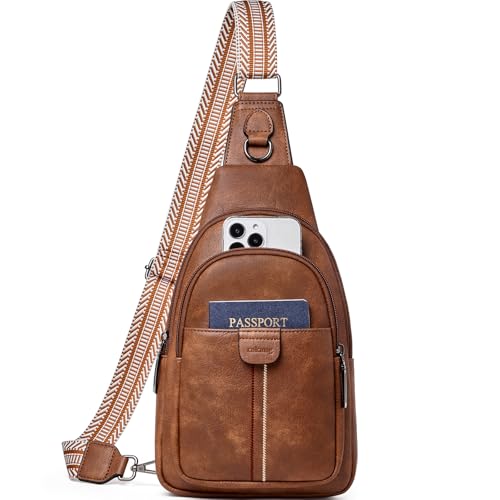 Image of cakang Womens Sling Bag Crossbody Bags for Women Vegan Leather Sling Backpack Daypack Fanny Pack Crossbody Purse Travel