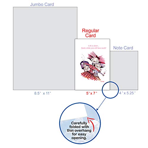 Nobleworks - 1 Happy Birthday Greeting Card Funny - Cartoon Comic Humor, Celebrate Birthdays Notecard - Life Is Short C6391Bdg #TOP3