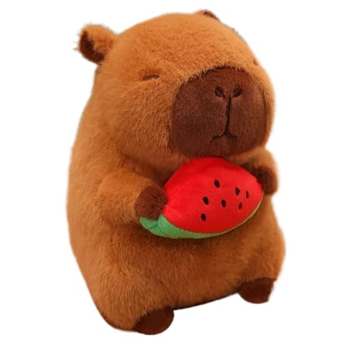 KUKUShining Peluche De Capibara, Lindo Animal con Sandía Aguacate Fresa Almohadas Suaves Abrazar Juguetes De Peluche Regalo For Niños(Watermelon)