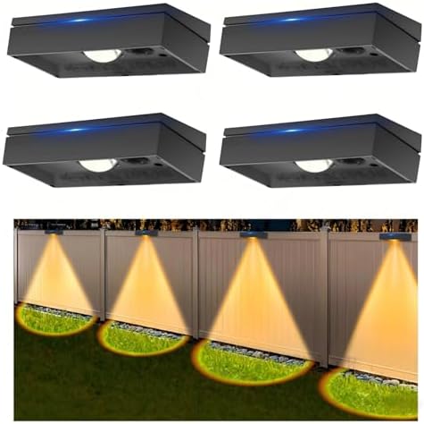 litren Solar Fence Lights Outdoor 4 Pack 3 Color Modes IP65 Waterproof Solar Lights Outdoor Garden Fence Lights for Patio Gate Pool Railing litren Solar Fence Lights Outdoor 4 Pack 3 Color Modes IP65 Waterproof Solar Lights Outdoor Garden Fence Lights for Patio Gate Pool Railing