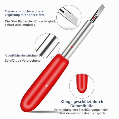 VEGCOO 40-tlg. Ersatz-Schneidklingen kompatibel mit Cricut Explore Air 2/Air 3/Maker 3/Expression, Schnittklingen 30/45/60° Grad, Ersatzklingen Cricut Zubehör (40 Stück)