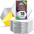 Acoustic Panels 18 Pack Soundproof Wall Panels, 14" X 12" X 0.4" Sound Proof Panles, High-Density Wall Decoration Sound Absorbing Panel, Hexagon Wall Panel for Home Office with Self-Adhesive (White)