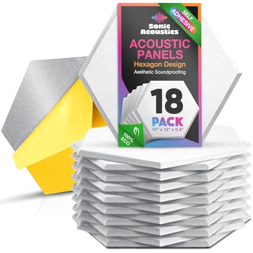 Acoustic Panels 18 Pack Soundproof Wall Panels, 14' X 12' X 0.4' Sound Proof Panles, High-Density...