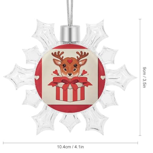 Décoration de Noël incassable faon et flocon pour sécuriser votre sapin