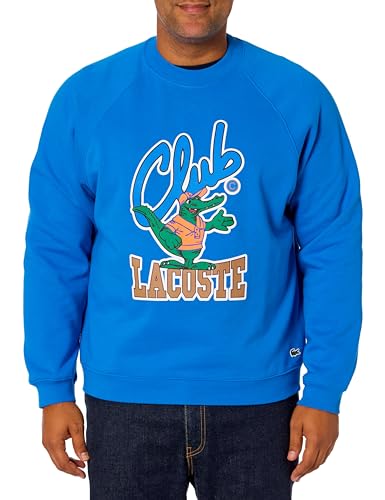 Lacoste Men's Club Graphic Crew Neck Sweatshirt, HILO, XX