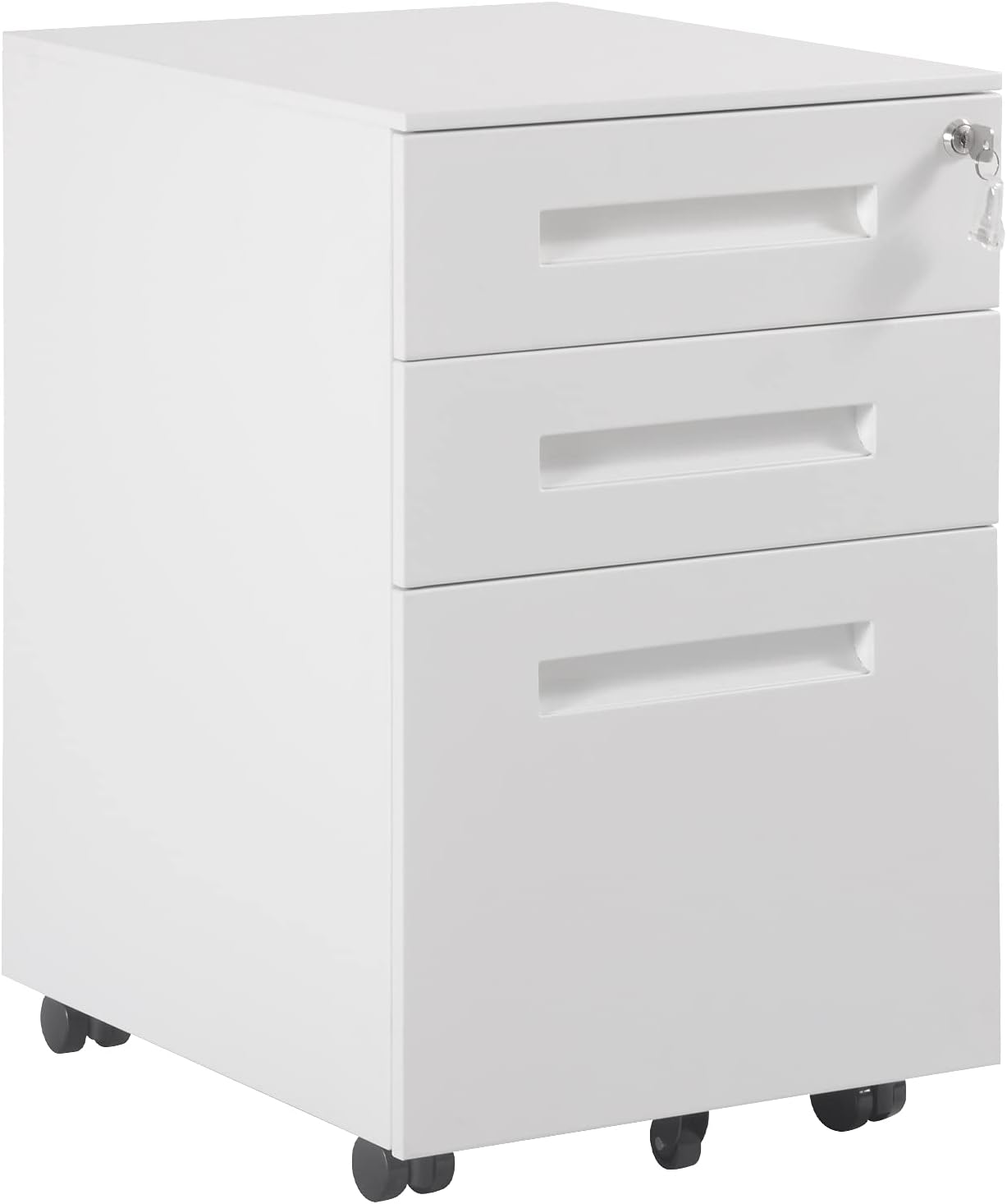 Lufeiya Scrivania per computer con cassetti, 101 cm, reversibile, piccola scrivania per camera da letto, casa, ufficio, scrivania semplice per studio, scrivania per PC con ripiani portaoggetti