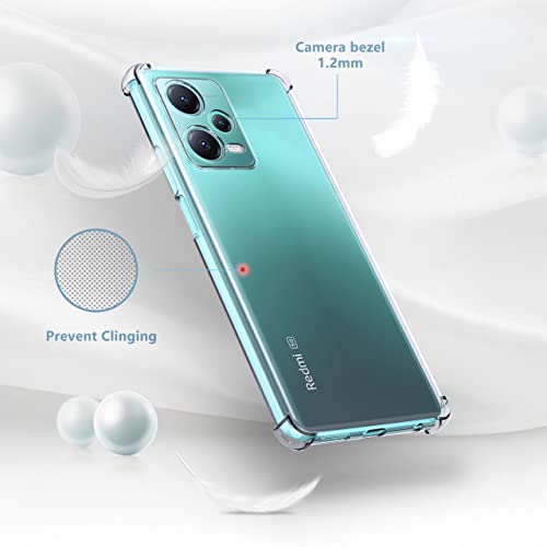 Image of for Back Case Cover Bumper Flexible Silicone Transparent Back Cover for Redmi Note 12 - Transparent