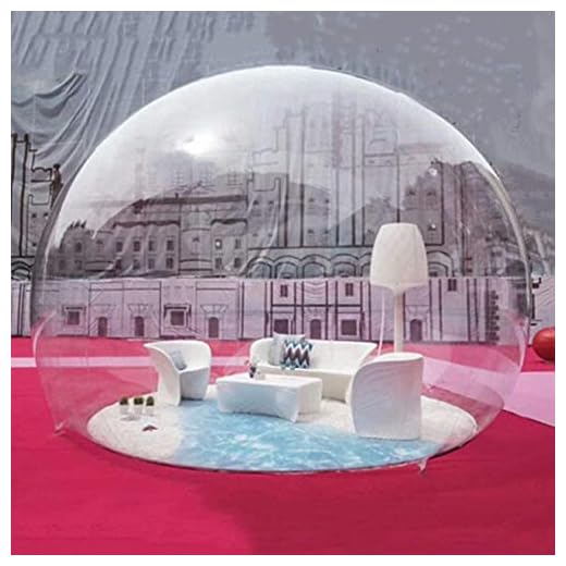 Inflatable Bubble Tent Camping Tent Transparent, Bubble Tent Dome House Camping Tent 10ft with Air Blower for DIY Outdoor Backyard Camping (10ft Transparent Tent, Without Tunnel)