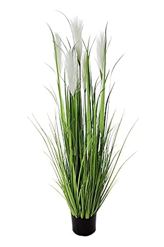 Arnusa Sztuczna trawa pampasowa, 120 cm, sztuczna roślina, trzcina, trawa z piór, trawa palmowa, dekoracyjna roślina