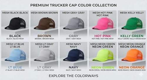 Image of NYFASHION101 Plain Mesh Trucker Hat - Breathable 6-Panel Daily Snapback Cap, Customizable Ideal for DIY Embroidery & Patches