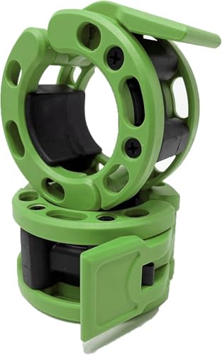 Image of Clout Fitness Olympic Barbell Clamps Collars Quick Release Pair of Locking Weight Clips Fit 2 Inch Barbell for Weightlifting