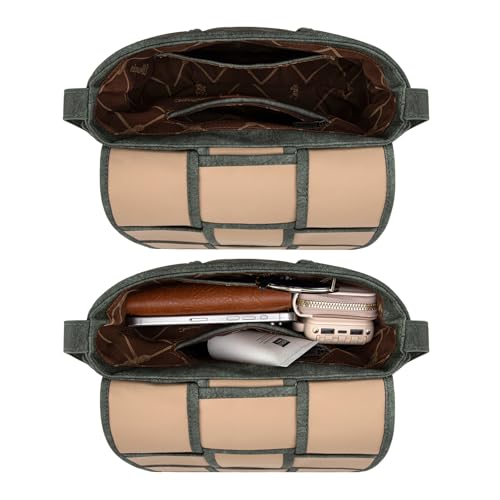 Image of Wrangler Woven Crossbody Bag for Women Vintage Floral Tooled Cross Body Purse