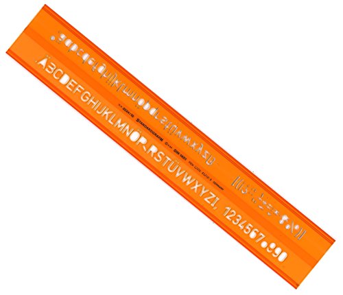 STANDARDGRAPHT Trace lettres Iso 12 mm Orange Transparent Cover