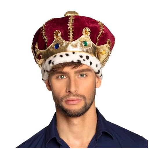 Boland 36106 - Sombrero Majestad, Corona para adultos, accesorios de disfraces para carnaval y fiesta de lema, disfraces, JGA