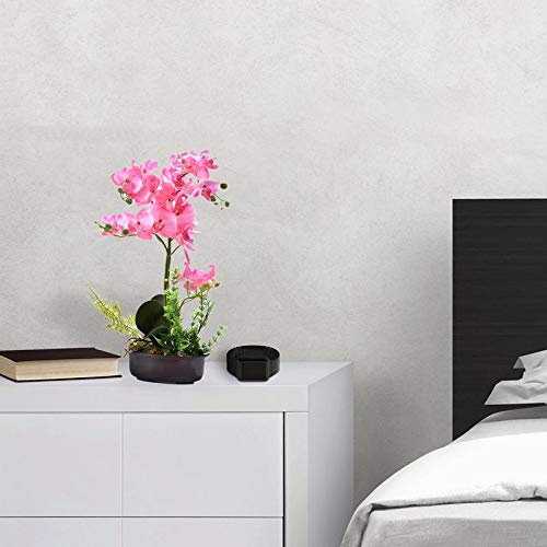 Fleurs de simulation phalaenopsis en pot avec mini bonsaï créatif artisanal - 3