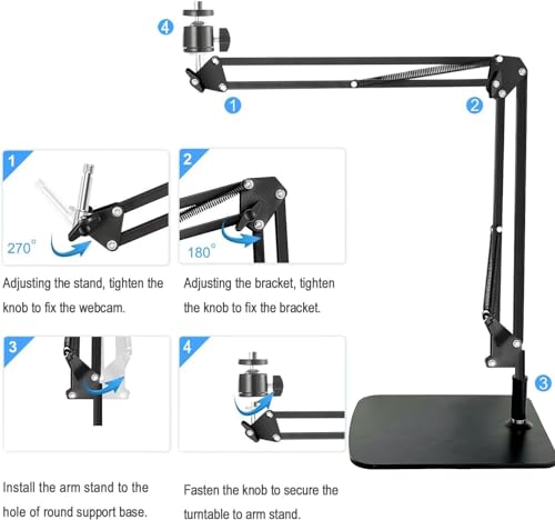 AYIZON Tisch-Webcam-Ständer, Webcam-Armhalterung für Razer Kiyo Pro, Kiyo Pro Ultra, Kiyo X, Kiyo Webcams