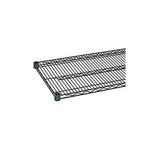Quantum 1272P Wire Shelf, 72'W x 12'D, 600 lbs Capacity, Carbon Steel, Epoxy Coated, Green, NSF