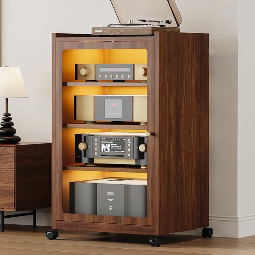 WOOW DEPOT Media Cabinet with 13-Color LED...