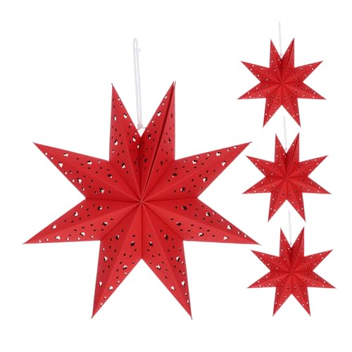 Operitacx 4 Piezas Lámparas de Papel Forma de Navideña de Pantallas Colgantes Reutilizables de Papel Duradero para Decoración de Bodas y Fiestas