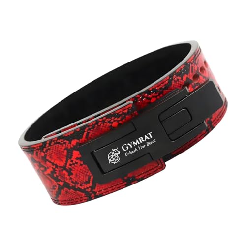 Image of GYMRAT VENOM EDITION 13MM Adjustable Weightlifting Lever Belt for Man and Women, Weightlifting with Adjustable Heavy Duty Buckle, Professional Weight Lifting Belt (13MM VENOM EDITION, XXL)