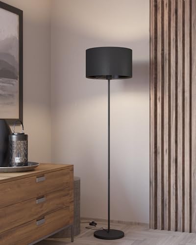 Eglo Piantana Maserlo, Nera, Altezza 151 Cm, Tessuto/Acciaio - 3