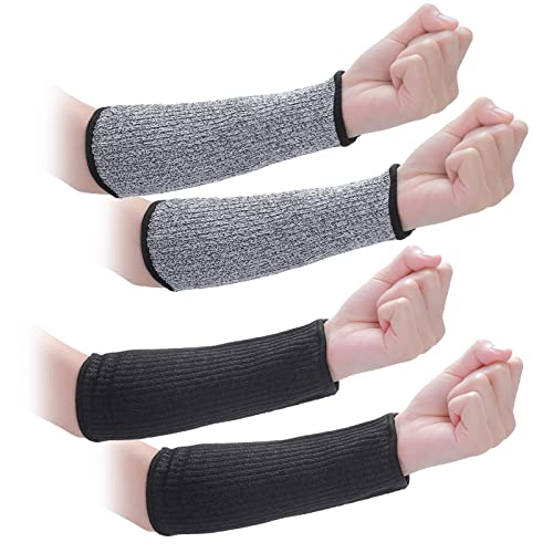 Unterarmschutz Armsleeve Level 5 Schnittschutz Ärmel Gestrickter Unterarm Bandage Armstulpen für Männer und Frauen Gartenarbeit Kochen Schweißen Schnitzarbeiten