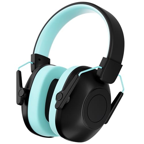 Kalence Protège-oreilles pour enfants, SNR 29 dB - Casque anti-bruit pour enfants souffrant d'autisme - Idéal pour les feux d'artifice, les concerts, le cinéma, Noir , M
