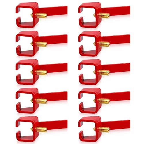 10-Set Red Steel Universal Breaker Lock Out, Powder Coated Circuit Breaker Locking Device, for Industrial & Home Use(CY-UBL1)