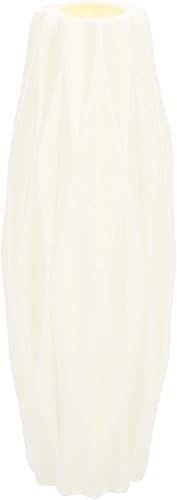 HEALLILY Jarrón minimalista decorativo florero creativo para arreglos florales, decoración de oficina en el hogar (blanco) 21CM