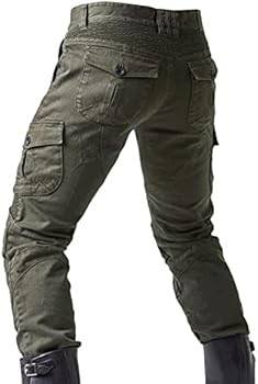 GEBIN Herenjeans voor op de motor, verstevigde denim broek, gevoerde bescherming, uitneembare gepantserde denim op heup en knie, fietsbroek voor alle weersomstandigheden, zwart, 2XL, taille 100 cm