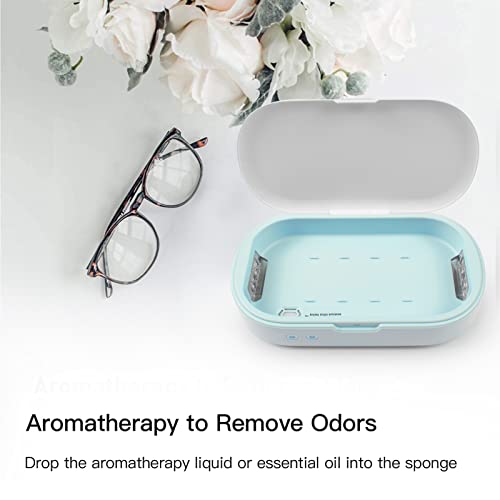 Uv Light Sanitizer Box Uvc Sterilizer For Phone Ultraviolet Clean 99.99% For Toothbrush Jewelry Glasses Nail Tools Keys Aromatherapy (White) #TOP3