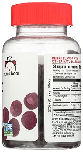 Amazon Brand - Mama Bear Vegan Probiotic, 60 Gummies, 1 Billion CFU per Gummy - Image 6