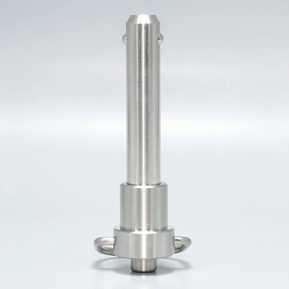 AUZHU- PLN- Metric- Marine Grade Stainless Steel Ball Lock pins Quick Release pin with Button Locating pins Spring pins Indexing pins Positioning pins Safety pins Dowels Size: M16 mm - L150 mm
