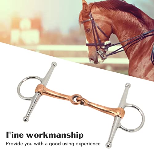 Horse Snaffle Chew Stainless Steel Training Bit, Full Cheek Bits Horse Bits Ring Snaffle Bit For Outdoor Horse Accessories 125Mm #TOP3