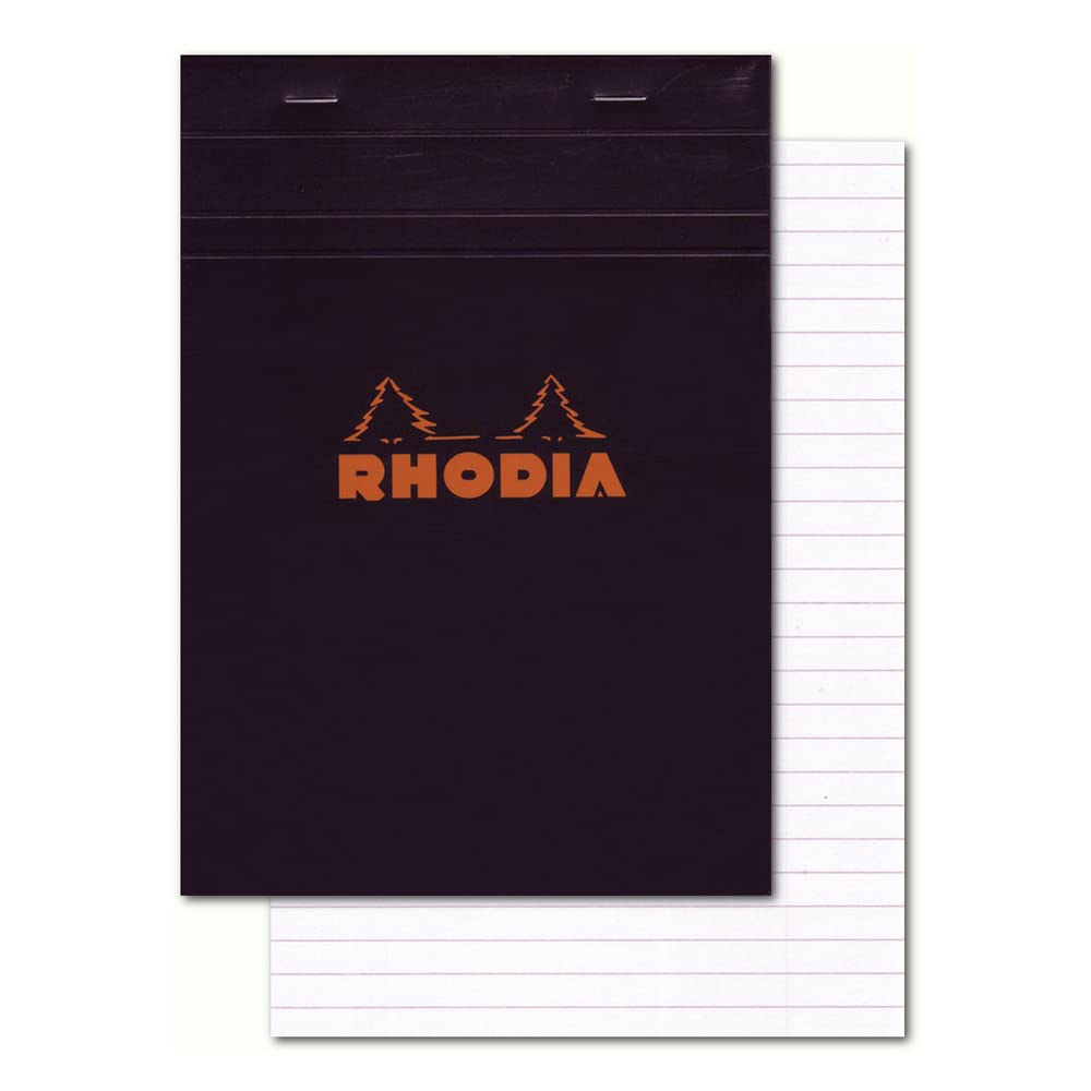 Rhodia Notepad, No12 A7+, Lined - Black