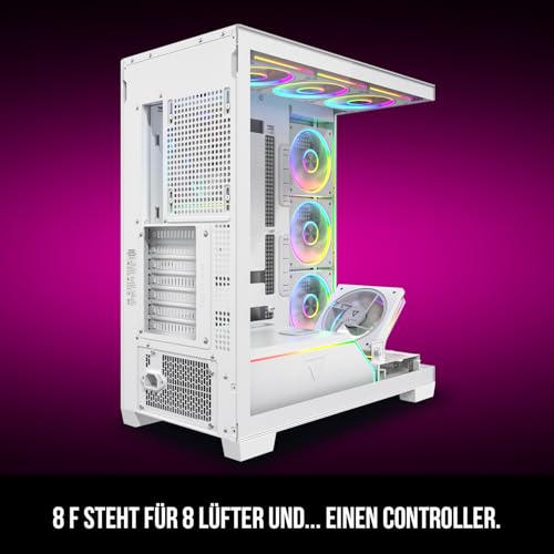 Boîtier PC MODECOM Volcano STELLAR ARGB Blanc 8F pour éviter la surchauffe gaming