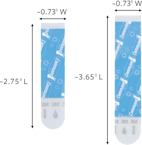 Command Bath Replacement Strips, 2-Medium and 4-Large Water-Resistant Adhesive Strips, Re-Hang Bath Hooks or Caddies (Pack of 3) - image 2