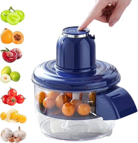Electric Grape Peeling Machine Automatic Small Fruit Peeling Tool Garlic Peeler Efficient Kitchen Tool for Garlic Tomato Cherry Grape (Blue)